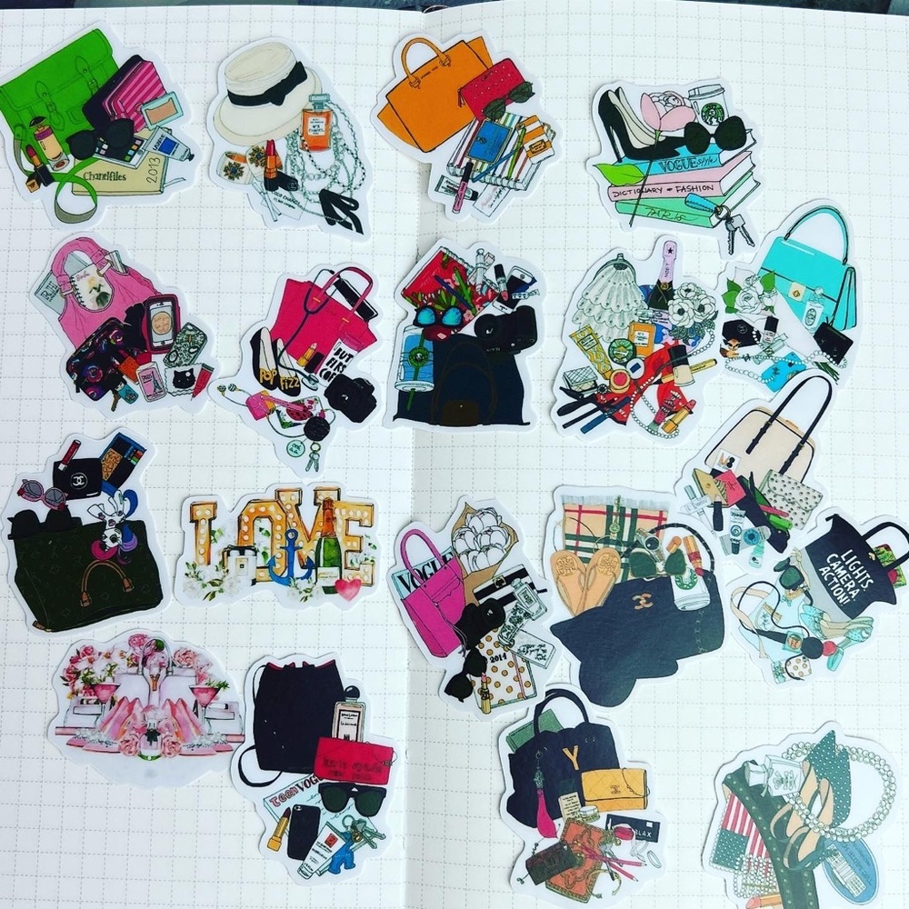 What’s In Her Bag, Glam Planner Girl, Coastal and Patriotic Girls, 19 Stickers